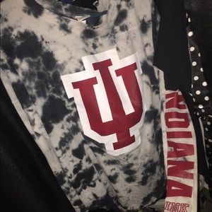 VS PINK tie dye hoosier tee